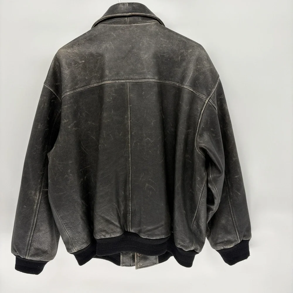 Vintage American Classics Leather Aviator A-2 Bomber Jacket Retro Flight XL